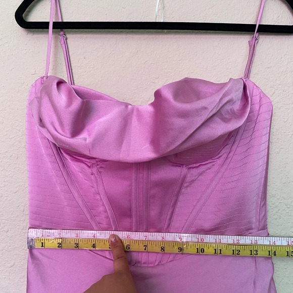 HOUSE OF CB 'Charmaine' Pink Corset Maxi Dress NWOT size M - Picture 7 of 15